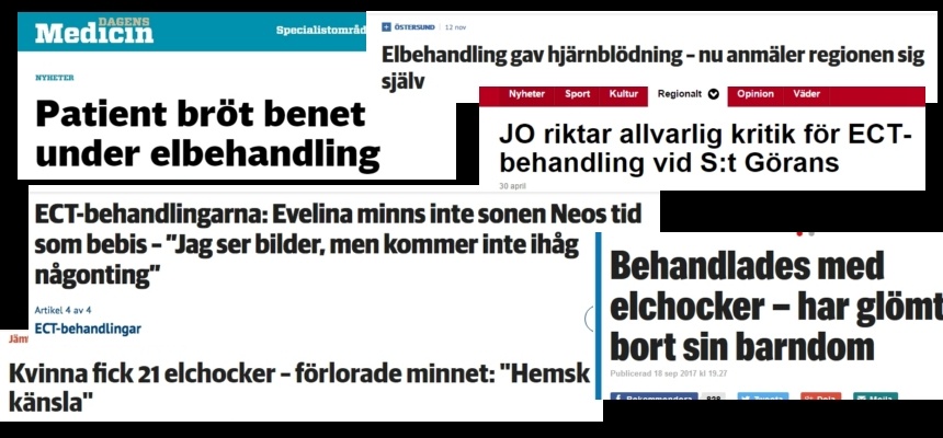 Människor som skadats av psykiatrins elchocker, ECT-behandling